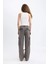 Wide Leg Kargo Yüksek Bel Geniş Bol Paça Uzun Jean Pantolon C1145AX24SP 7