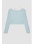 Kız Çocuk Slim Fit Dar Kesim Bisiklet Yaka Fitilli Kaşkorse Uzun Kollu Tişört B7388A824SP 9