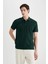 %100 Pamuk Regular Fit Polo Yaka Kısa Kollu Basic Düz Pike Kumaş Tişört C1293AX24SP 8