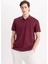 Regular Fit Polo Yaka Kısa Kollu Basic Düz Pike Kumaş Tişört C1293AX24SP 6