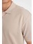 %100 Pamuk Regular Fit Polo Yaka Kısa Kollu Basic Düz Pike Kumaş Tişört C1293AX24SP 9