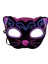 Bfs Siyah Kadife Kaplama Üzeri Pembe Mavi Sim Işlemeli Kedi Maskesi 20X13 cm 2