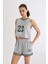 Fit Standart Fit Sporcu Kısa Paça Şort B8974AX24SM 7