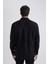 %100 Pamuk Relax Fit Polo Yaka Gabardin Uzun Kollu Siyah Gömlek C1477AX24SP 10