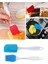 Silikon Yumurta Fırçası ve Spatula Damla Saplı Silikon Hamur Spatula Yağ Fırçası Mor Spatula Fırça 4
