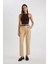 Baggy Fit Gabardin Kemerli Kumaş Pantolon Yüksek Bel Kısa Paça C1510AX24SP 2