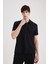 Regular Fit Polo Yaka Kısa Kollu Basic Düz Pike Kumaş Siyah Tişört C1293AX24SP 6