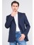 4324 Erkek Sivri Yaka Slim Fit Ceket Lacivert 2