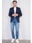 4324 Erkek Sivri Yaka Slim Fit Ceket Lacivert 4