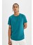 Fit Slim Fit Bisiklet Yaka Ağır Kumaş Sporcu Kısa Kollu Tişört V2887AZ24SP 1