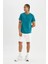 Fit Slim Fit Bisiklet Yaka Ağır Kumaş Sporcu Kısa Kollu Tişört V2887AZ24SP 2