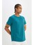 Fit Slim Fit Bisiklet Yaka Ağır Kumaş Sporcu Kısa Kollu Tişört V2887AZ24SP 3