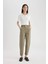 Paperbag Gabardin Kumaş Pantolon Yüksek Bel Cepli Basic Düz Standart Paça S2790AZ24SM 4