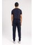 Fit Sporcu Jogger Eşofman Altı Slim Fit Dar Kesim Çift Cepli Beli Paçası Lastikli Skuba Dalgıç Kumaş B4761AX24SP 7