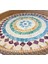 Colourful Design Sedef Kaplama Yuvarlak Rattan Tepsi 2