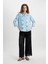 Wide Leg Kumaş Pantolon Geniş Bol Paça Cepli Yüksek Bel Brode Delikli Uzun Boy C0320AX24SM 2