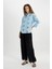 Wide Leg Kumaş Pantolon Geniş Bol Paça Cepli Yüksek Bel Brode Delikli Uzun Boy C0320AX24SM 4