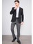 4324 Erkek Sivri Yaka Slim Fit Ceket Siyah 3