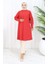 Rahat Kesim Cotton Sade Tunik 8757-01 Kırmızı 1