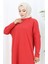 Rahat Kesim Cotton Sade Tunik 8757-01 Kırmızı 3