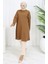 Rahat Kesim Cotton Sade Tunik 8757-06 Sütlü Kahve 2