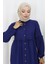 Büzgülü Düğmeli Tunik Pantolon Ikili Takım 0115-06 Lacivert 3