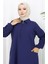 Double Kumaş Uzun Tunik Pantolon Ikili Takım 0034-09 Koyu Lacivert 3