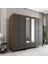 Silva 6 Kapaklı Çekmeceli Gardırop Tamamı MDF (Antrasit) 2