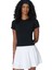 Athlete Crop Seamless Workout Kadın Siyah Tişört 1