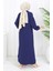 Double Kumaş Uzun Tunik Pantolon Ikili Takım 0034-09 Koyu Lacivert 5