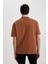 Oversize Geniş Kalıp Bisiklet Yaka Basic Düz Kısa Kollu Tişört B4933AX24SP 6
