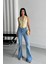 Wave Line Paça Yırtmaçlı Ispanyol Jean 4