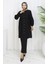 Büzgülü Düğmeli Tunik Pantolon Ikili Takım 0115-03 Siyah 1