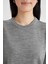 Regular Fit Yumuşak Dokulu Bisiklet Yaka Basic Düz Triko Kazak C0058AX24WN 7