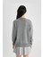 Regular Fit Yumuşak Dokulu Bisiklet Yaka Basic Düz Triko Kazak C0058AX24WN 8
