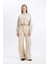 Coool Basic Düz Wide Leg Geniş Bol Paça Pantolon Gabardin Kumaş Kargo Cepli C3890AX24SP 8
