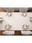 Çiçek Desenli 2 Parça Beyaz Sofra Sunum Seti 1 Adet Üçgen Runner 50x150 cm - 1 Adet Dikdörtgen Runner 50x150 cm 5
