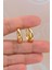 Gold Renk Bombeli Halka Küpe 1