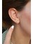 Rose Gold Renk Taşlı Mini Halka Küpe Günlük Kullanıma Uygun Dayanıklı Küpe 3
