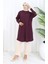 Rahat Kesim Cotton Sade Tunik 8757-02 Mürdüm 1