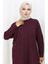 Rahat Kesim Cotton Sade Tunik 8757-02 Mürdüm 3