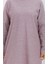 Rahat Kesim Cotton Sade Tunik 8757-05 Açık Mürdüm 4
