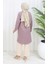 Rahat Kesim Cotton Sade Tunik 8757-05 Açık Mürdüm 5
