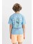 Erkek Çocuk Bisiklet Yaka Baskılı Kısa Kollu Tişört C4656A824HS 8