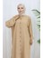 Bürümcük Kumaş Tunik Pantolon Ikili Takım 2093-01 Sütlü Kahve 3