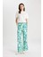 Wide Leg Keten Görünümlü Pantolon Desenli Cepli Geniş Paça C4039AX24SM 3