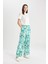Wide Leg Keten Görünümlü Pantolon Desenli Cepli Geniş Paça C4039AX24SM 4