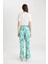 Wide Leg Keten Görünümlü Pantolon Desenli Cepli Geniş Paça C4039AX24SM 6