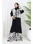 Farbali Garnili Viskon Elbise 994587A-04 Siyah Indigo 1