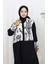 Farbali Garnili Viskon Elbise 994587A-04 Siyah Indigo 3